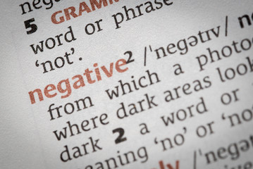 Definition of the dictionary word negative.