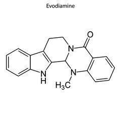 evodiamine Skeletal formula of Chemical element