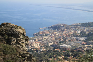Fototapeta na wymiar Vue panoramique sur Bastia