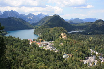 Fototapeta premium Hohenschwangau and mountains
