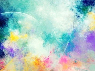 blue abstract fractal background 3d rendering illustration