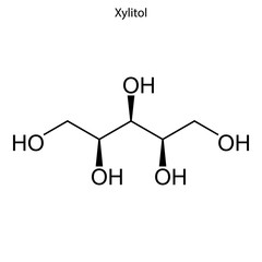 xylitol Skeletal formula of Chemical element