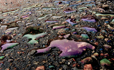water and stones and oil, sweden, sverige, nacka, stockholm, europe