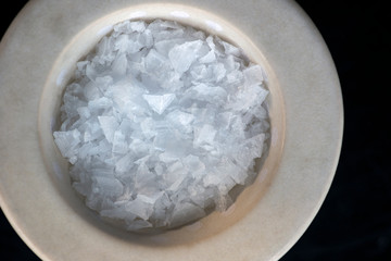 sea salt in a bowl, sweden, stockholm, europe, nacka