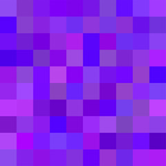 Seamless pattern. Geometrical square background. Purple colors. Pixel art style. Vector tile. Abstract illustration.