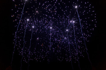 Fireworks overlay for holiday backgrounds with copy-space.