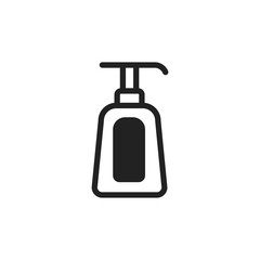Soap bottle icon. Cleaning symbol. Logo design element