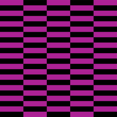 Seamless vector pattern. Geometrical square background. Pink and black colors. Horizontal vector tile. Abstract illustration.