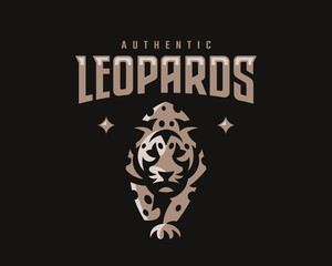 Leopard modern mascot logo. Jaguar emblem design editable for your business. Vector illustration. © augustos