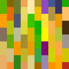 Seamless pattern. Geometrical square background. Warm colors. Pixel art style. Vector tile. Abstract illustration.