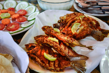 Traditional tandoori Fish from Kerala, India