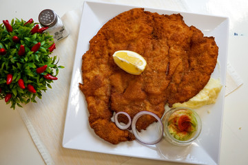 Chicken dish on a restaurant table