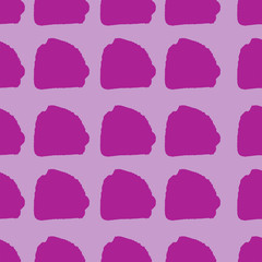 Abstract block motif. Vector illustration. Bright background with minimalistic elements. Textured seamless pattern. Grunge endless template. Pink colours backdrop. Fabric textile print.