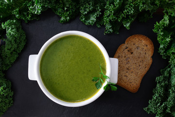 natural cream or vegetable puree presented on plate