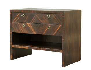 The coffee table in the style of the sixties, isolated on white