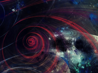 red abstract fractal background 3d rendering illustration