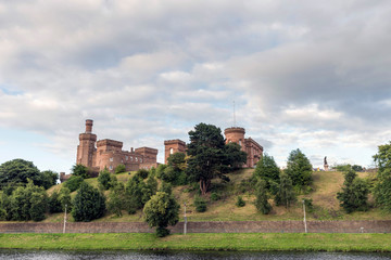 Fototapeta na wymiar Inverness Castle on an embankment above the River Ness at Inverness