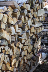 Firewood stacked outside