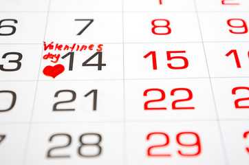 mark on the calendar February 14, Valentine's day soon, love, relationship