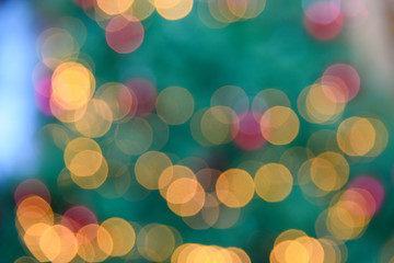 Defocused coloured lights