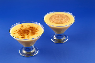 Custard, sweet and creamy dessert.