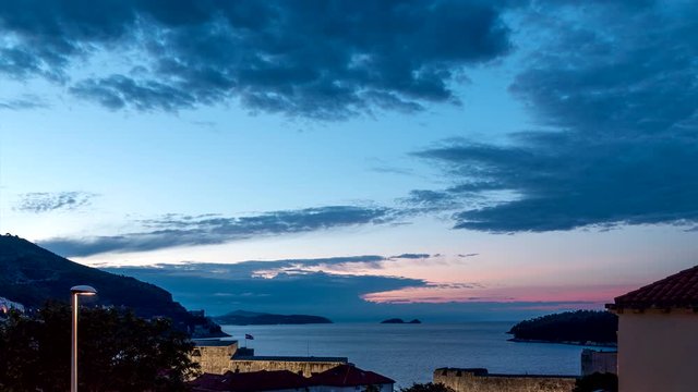 Time lapse video from Dubrovnik, Croatia