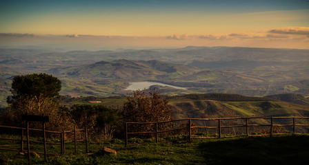 panorama dal monte Altesina in provincia di Enna vicino Nicosia