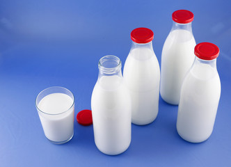 Bottle of milk, cow.