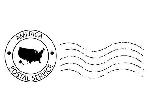 America postal stamp Vector illustration Eps 10