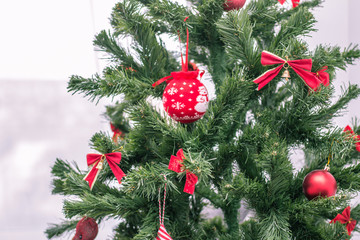 Fototapeta na wymiar christmas decoration on tree