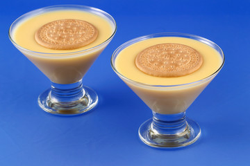 Custard, sweet and creamy dessert.