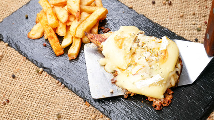 Chicken dish on a restaurant table
