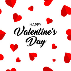 Happy Valentines Day seamless pattern. Vector card 14 February