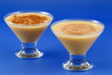 Custard, sweet and creamy dessert.