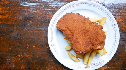 Chicken dish on a restaurant table