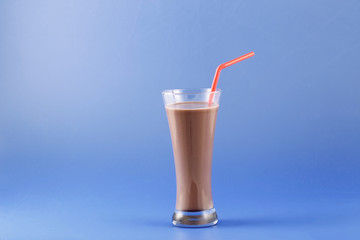 chocolate milkshake, sweet drink made with cow's milk.