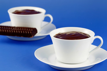 Hot Cholcolate, stimulating drink made with chocolate