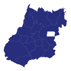 Obraz premium goias High Quality map is a state of Brazil