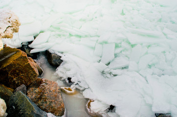 Ice at the seaside