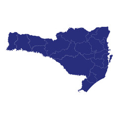 Naklejka premium santa catarina High Quality map is a state of Brazil