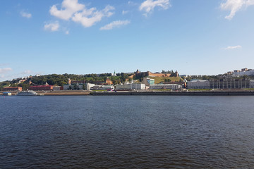 Russia. Volga river. Nizhny Novgorod. Kremlin panorama