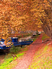 Fototapeta premium Late spring look on Canal du Midi canal in Toulouse,France