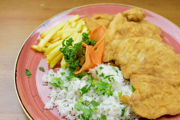 Chicken dish on a restaurant table