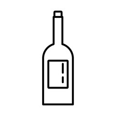 wine bottle drink isolated icon