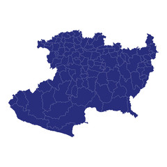 Fototapeta premium michoacan High Quality map is a state of Mexico