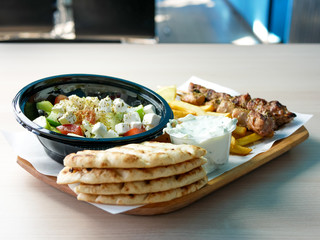 Chicken dish on a restaurant table