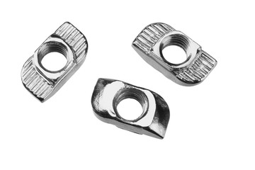 Free-Nut for Aluminum Profiles isolated on a white background. top view