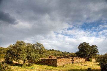 Landscape in the Montes de Toledo, Castilla La Mancha, Spain.