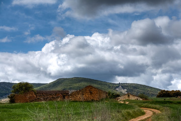 Fototapeta na wymiar Landscape in the Montes de Toledo, Castilla La Mancha, Spain.