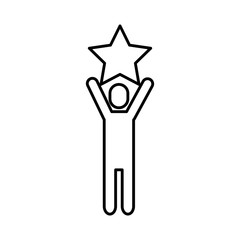 avatar businessman with star up